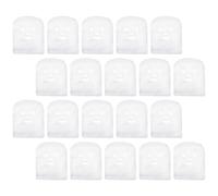 DINHEAROM 100 Pièces Masques Faciaux en Tissu en Coton Gaufré Blanc Pré-découpés Forme Grimace Jetables pour Soins Spa et Traitements Haute Fréquence
