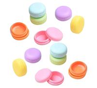 DINHEAROM 12 pièces Mini Macaron Boîte de Rangement pour Crème Bijoux et Accessoires Jaune Orange Vert Rose