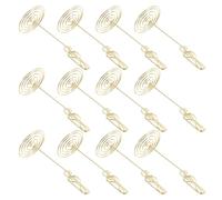 DINHEAROM 12 Pièces Porte-mémos à Trombone Forme Note de Musique en Fer Doré, Support de Carte de Table Artistique, Clips Polyvalents pour Pte-Panneau de Mariage et Décoration de Bureau