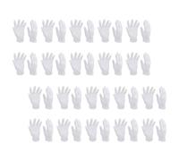 DINHEAROM 16 Paires de Moufles en Coton Élastiques Blancs Confortables et Lavables pour Femmes, Manutention Contrôle des Bijoux et Montres