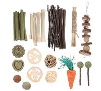 DINHEAROM 1Ensemble Jouets à Mâcher pour Hamster et Petits Animaux Jouets Réconfortants pour Lapin et Cochon Favorise et Amusement