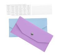 DINHEAROM 2 Ensembles Portefeuille Budget Femme PU avec Cartes PVC et Stickers Porte-Monnaie Compact à Bouton Sécurisé pour Espèces et Reçus Rangement Pratique pour Quotidien et Voyages