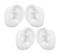 DINHEAROM 2 Paires Modèle D'oreille en Silicone Blanc pour Pratique du Piercing Finition Soignée et Simulation Réaliste, pour Formation et Usage en Institutions
