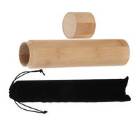 DINHEAROM 2 Pièces Boîte à Dispersion Bambou pour Cendres Funéraires Petite avec Pochette en Velours Noir Adaptée pour Cendres Humaines et Animaux Domestiques