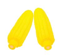 DINHEAROM 2 Pièces De Maïs Qui Sonne Bonbon Asiatique Nourriture Gommeuse Bananes De Banane Jouets Bizarres Jouets à Pétrir Boulette Spongieuse Bonbons Au Maïs Jaune Vinyle