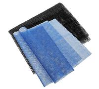 DINHEAROM 2 pièces Filets Exfoliants Africains Éponge pour Corps Gommage et Massage pour Zones Difficiles à Atteindre Bleu Noir