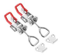 DINHEAROM 2 Pièces Loquets à Genouillère Réglables en Acier, Forte Force de Serrage, 4,9 Pouces, pour Boîtes et Portes D'armoires, Fixation Rapide et Robuste