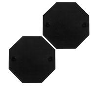 DINHEAROM 2 Pièces Patins de Levage en Caoutchouc Noir, Octogonaux, Tapis Robustes pour Pont Élévateur Automobile, Coussin Antidérapant Haute Élasticité, Protection des Pneus, Usage