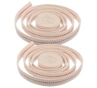 DINHEAROM 2 Rouleaux de Mèche Plate Facile à Utiliser et Solide en Coton Beige pour Lampes à Kérosène et Lanternes pour Camping en Plein Air et Aventures en Milieu Sauvage