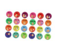 DINHEAROM 24 Pièces Pastel Hand Signal Posters For Classroom Visual Cues Nonverbal For School Learning Kindergarten And Elementary School Decoration