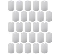 DINHEAROM 25 Médailles en Aluminium Légères pour Animaux de Compagnie, Étiquettes D'identification Argentées, Petites et Délicates, Pack de 25 pour Usage Extérieur