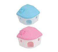DINHEAROM 2pièces Maison De Jeu pour Petits Animaux Cachette pour Hamster Rat Et Souris pour Aménager Un Espace De Détente Jeu Couleurs Et Accessoire pour Cage De Rongeurs