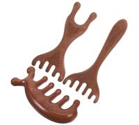 DINHEAROM 3 Pièces Massageur de Gua Sha en Bois à Design Courbé Compact pour Détente des Méridiens et Toucher Doux, pour Voyage et Usage à Domicile