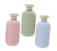 DINHEAROM 3pièces Flacons de Voyage Plastique Souples avec Bouchon à Clapet Rechargeables pour Produits de Toilette de Contenants de Voyage pour Shampoing et Lotion