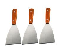 DINHEAROM 3pièces Spatules De Grill Acier Avec Poignée Ustensiles De Cuisine Pour Bbq Griddle Et Steak Outils Pour Restaurants Et Cuisine Maison