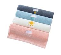 DINHEAROM 4 pièces Serviettes pour Garçon Fille Coton Long Staple de Serviettes Ultra Absorbantes et Sèche Rapide pour Visage Bain Lavage et Éructation pour Nouveaux Parents Couleurs Bleu