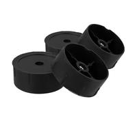 DINHEAROM 4pcs Bouchons de Poteau de Remplacement pour Arbre à Chat en Plastique Noir, Installation Facile, Design Polyvalent, Accessoires pour Griffoirs de Chat