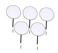 DINHEAROM 5 Pièces Fan à Peindre pour Garçon Fille Matériel Artistique Diy Design pour Dessin pour Écoles Améliore la Coordination Reconnaissance des Couleurs