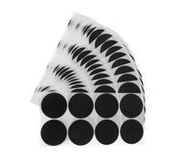 DINHEAROM 50 Feuilles Pastilles Autocollantes Rondes Noires Étiquettes Adhésives pour Bureau École et Événements Auto Adhésives Faciles à Écrire et Résistantes Lot