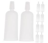 DINHEAROM 50 Pièces Flacon Compte-gouttes En Verre Bouteilles En Plastique Vides Pipettes Compte-gouttes En Plastique Bouchon Tête Bouteille De Compte-gouttes Bouteille Vide Blanche Type
