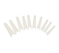 DINHEAROM 500pcs Faux Ongles Style Français en Abs Blanc, Couverture pour Ongles Facile à Appliquer, pour DIY Home Nails Art et Décoration Élégante