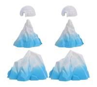 DINHEAROM 6 Pièces Ornement Iceberg Miniature en PVC et Écume, Décoration Résistante la Décoloration pour Aquarium et Bureau Thème Arctique Réaliste