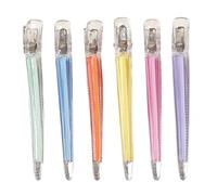 DINHEAROM 6pcs Barrette Coiffeur en Acrylique Transparent, Clip pour Cheveux sans Marque, Protection de Coiffure, Convient Cheveux Mouillés et Secs, Forme Simple et Couleur Aléatoire