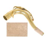 DINHEAROM Accessoires de saxophone, remplacement du manche de ténor en laiton or avec liège, surface lisse, position de jeu confortable, pour saxophone ténor, saxophonistes