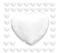 DINHEAROM Accessoires Nail Art 30 Pièces Perles en Verre Transparent pour Présentoir Vernis Ongles Nuancier Forme Cœur Adapté et Présentation Couleurs