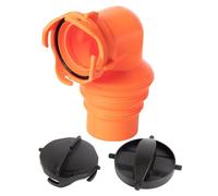 DINHEAROM Adaptateur Coudé pour Tuyau D'égout 90° Connecteur en PVC pour Camping-Car Bouchon D'égout Étanche Système De Mise à Niveau Installation Facile Mécanisme Pivotant Pratique