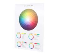 DINHEAROM Affiche Éducative Roue des Couleurs Ronde Nuancier Peinture et Cercle Chromatique pour Apprentissage des Couleurs et Décoration Murale