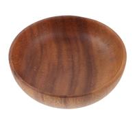 DINHEAROM Assiette Polyvalente en Bois Ronde 12 X 3,8 CM pour Garçon et Filles et Famille, Plat à Condiments pour Maison, École, Pique-Niques et Voyage