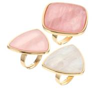 DINHEAROM Bague de Palettes de Nail Art en Résine et Présentation D'œuvres D'ongles 3pcs pour Mélange de Couleurs Usage Professionnel Domicile