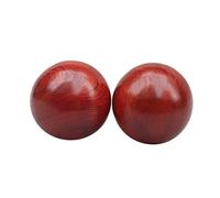 DINHEAROM Balle de Massage par Massage Léger et Naturel en Bois Rouge 2pcs pour Thérapie Méditative, Améliore la Circulation Sanguine et Soulage par Massage Léger et Naturel