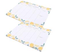 DINHEAROM Bloc-notes Planificateur de Bureau 2pcs en Papier Hebdomadaire Facile à Écrire et Pratique à Transporter pour Organiser Votre Emploi Temps