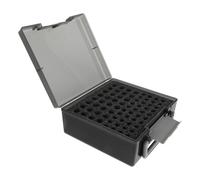 DINHEAROM Boîte de Rangement Capacité de 72 Piles AA et AAA en Plastique Noir Compartiments Multiples Design Portable et Sécuritaire pour Piles Maison Bureau