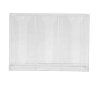 DINHEAROM Boîte de Rangement pour Masques et Couvre-chaussures en Pvc Transparent avec 3 Compartiments Divisés, Bords Arrondis, Portable Fixation Murale pour Petits Appartements