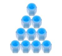 DINHEAROM Bouchons de Valve Fluorescent en Caoutchouc Bleu Lot de 12 Solide et Pratiques Sécurité de Conduite Améliorée Décoration pour Pneu de Voiture