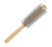 DINHEAROM Brosse à Cheveux Ronde Peigne à Rouleaux Bouclés Petite Taille Nylon Bois pour Femmes Coiffage Boucles Maison Sèche-cheveux