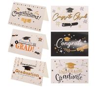 DINHEAROM Cartes de Vœux pour Remise de Diplôme 6 Sets en Papier Décoratif en Différentes Couleurs pour Fêtes de Fin D'études et Invitations de Cérémonie de Graduation 2024