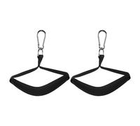 DINHEAROM Ceinture de Traction Abdominale en Tissu Composite Noir, Sangle Confortable pour Musculation et Entraînement Musculaire à Domicile, Pack de 2 Accessoires Polyvalents