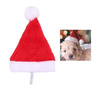 DINHEAROM Chapeaux de Noël pour Animaux de Compagnie 4pcs en Peluche Rouge, Design Adorable et Couleur Vive, pour Fêtes et Festivals