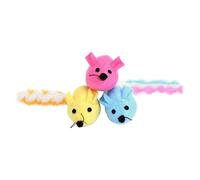 DINHEAROM Chats D'intérieur 3 Pièces en Peluche de Souris Parfum d'herbe à Chat pour Changer Le Comportement de Morsure Couleur Aléatoire