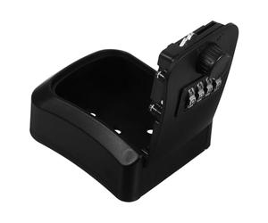 DINHEAROM Coffre-Fort à Clés Portable Code en Plastique Noir pour Gestion Immobilière et Entreprises, Coffre Mural Sécurisé pour Clés de Maison et Établissements de Soins