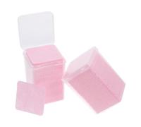 DINHEAROM Coussinets à Ongles en Coton Rose, Paquet de 2 Boîtes de 200 Pièces, Lingettes Polyvalentes pour Nettoyage et Dissolvant, Usage Salon et Maison