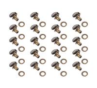 DINHEAROM Crochets en Laiton 20 Pcs pour Lacets de Chaussures de Sport et Bottes, Accessoires de Réparation Diy, 8 Mm, Couleur Bronze Ancien, Fourniture Pratique pour Fixation et Entretien