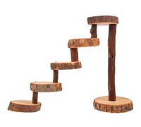 DINHEAROM Échelle d'escalade en Bois à 5 Niveaux Jouet Pratique pour Satisfaire L'instinct de Grimper pour Hamster et Perroquets Présent pour Amis et Famille