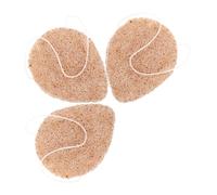 DINHEAROM Éponges Exfoliantes Visage Réutilisables 3pcs en Éponge Douce Beige pour Nettoyage Profond Pores, pour Voyage et Usage Domestique
