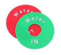 DINHEAROM Étiquette pour Classification Entrée et Sortie D'eau de Vanne Pvc 2pcs Marquage de Sécurité pour Identification Facile en Milieu Industriel