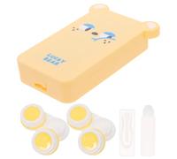 DINHEAROM Étui de Contact Portable Jaune en PP et Verre, Léger et Compact, Protège Les Lentilles de Contact, pour Paquet à Dos ou Paquet à Main